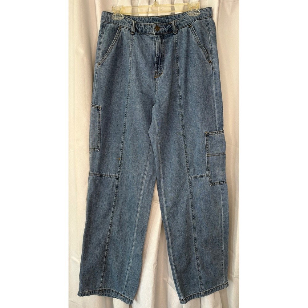 Future Collective x Reese Blutstein Patchwork Cargo Straight Leg Jeans High Rise